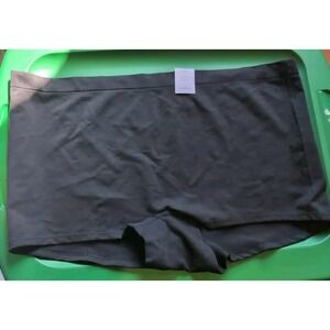Auden Womens Plus Size 4X (28-30) Black Seamless Boyshort Panties